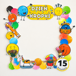 Dzień Kropki- Fotobudka/ Ramka elementy kolorowe (wzór 1)