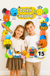 Dzień Kropki- Fotobudka/ Ramka elementy kolorowe (wzór 1)