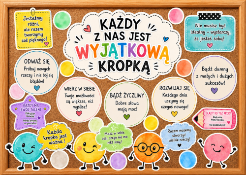 Każdy z Nas Jest Wyjątkową Kropką - Gazetka (wzór 4 )