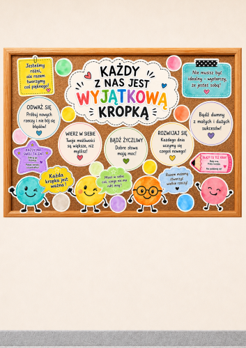 Każdy z Nas Jest Wyjątkową Kropką - Gazetka (wzór 4 ) 