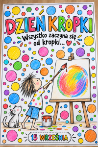 Dzień Kropki- Kolorowanka XXL (wzór 2)