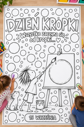 Dzień Kropki- Kolorowanka XXL (wzór 2)