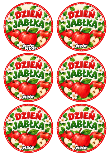 Odznaki / Medale ( wzór 3 ) - Dzień Jabłka  