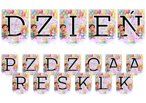 Dzień Przedszkolaka - Napis / Girlanda ( wzór 1)