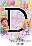 Dzień Przedszkolaka - Napis / Girlanda ( wzór 1) 