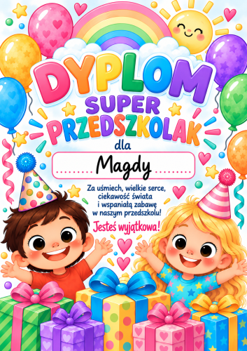 Dyplom ( wzór 1) - Dzień Przedszkolaka 