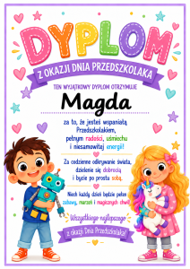Dyplom ( wzór 2 ) - Dzień Przedszkolaka  