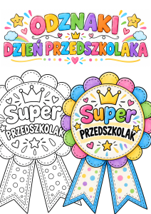 Odznaki / Medale  ( wzór 4 ) - Dzień Przedszkolaka   