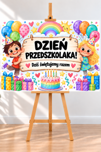 Plakat XXL ( wzór 3 ) - Dzień Przedszkolaka  