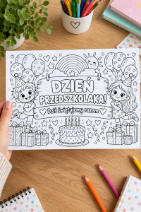 Kolorowanka A4 - Dzień Przedszkolaka 