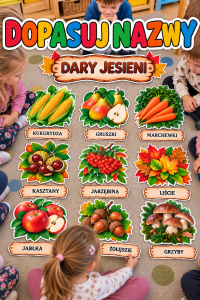 Dary Jesieni - Dopasuj Nazwy - Jesień