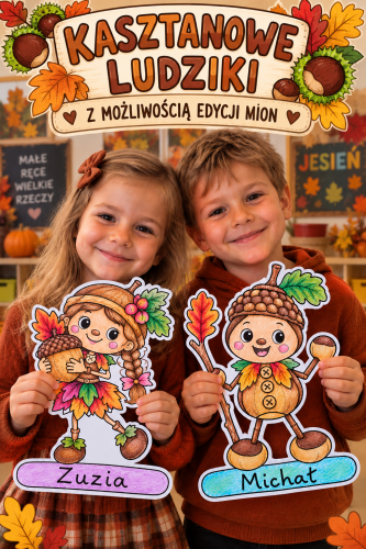 Kasztanowe Ludziki - z możliwością edytowania imion   