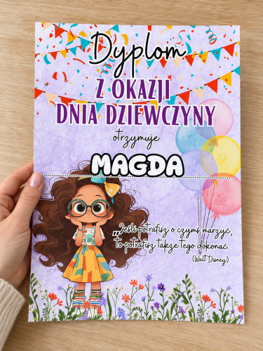 Dyplom (wzór 2)- Dzień Dziewczyny 