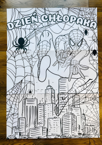  Kolorowanka XXL Spiderman - Dzień Chłopaka 