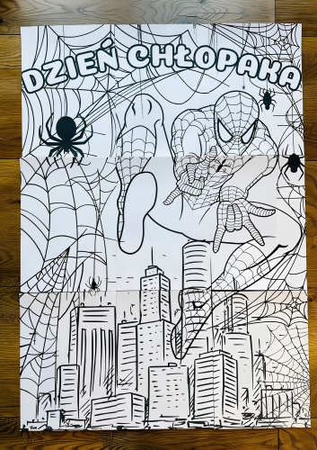  Kolorowanka XXL Spiderman - Dzień Chłopaka 