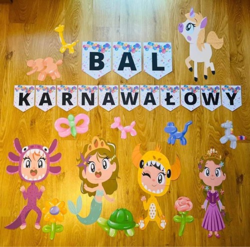 Bal Karnawałowy - Napis + Dekoracje
