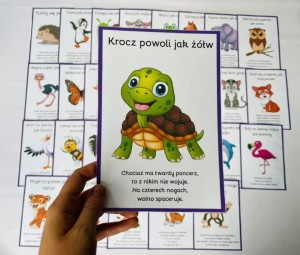 Zwierzątka - Karty Ruchowe + Zagadki