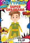 Certyfikat Super Chłopaka z twarzami -  Dzień Chłopaka