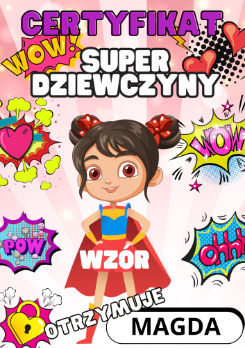  Certyfikat Super Dziewczyny z Twarzami - Dzień Dziewczyny