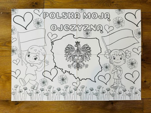 Polska Moją Ojczyzną - Kolorowanka XXL ( wzór 2) Dzień Niepodległości / Święto Konstytucji 3 Maja / Polska  
