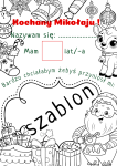 Szablon / List do św. Mikołaja z kopertą