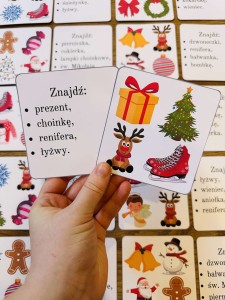 Święta / Boże Narodzenie- Znajdź na obrazku- elementy z opisami 