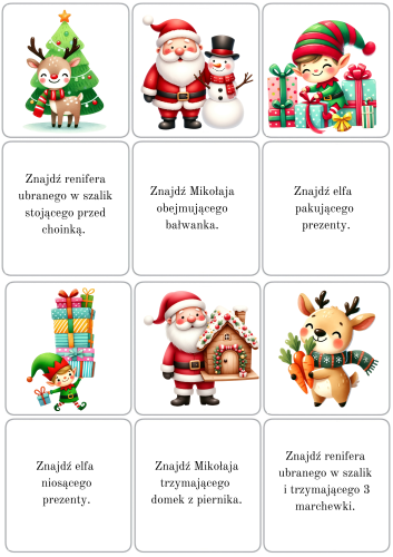 Święta/ Boże Narodzenie - Znajdź na obrazku - opisy 