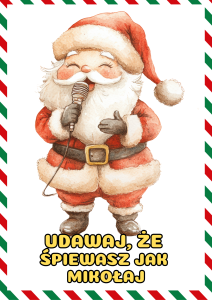  Karty Ruchowe - Zabawa z Mikołajem