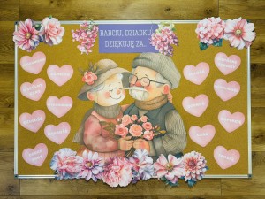 Dzień Babci i Dziadka- Dekoracje/ Gazetka- Dziękuję za...