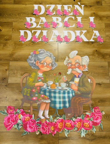 Dekoracje + Napis - Dzień Babci i Dziadka ( wzór 3)