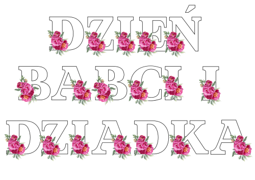 Dzień Babci i Dziadka- Napis/ Girlanda  