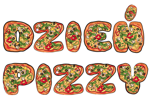 Dzień Pizzy - Napis/ Girlanda