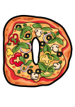 Dzień Pizzy - Napis/ Girlanda