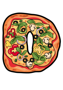 Dzień Pizzy - Napis/ Girlanda