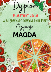 Dzień Pizzy - Dyplom z możliwością edycji tekstu1