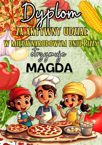 Dzień Pizzy - Dyplom z możliwością edycji tekstu 2