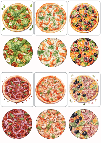 Dzień Pizzy - Pizza - Dopasuje Kółeczka
