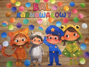 Bal Karnawałowy/ Karnawał - Dekoracje Dzieci + Napis