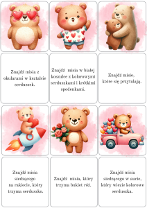 Walentynki - Znajdź Misia- Opisy