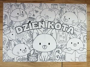 Dzień Kota- Kolorowanka XXL