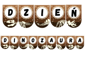 Dzień Dinozaura - Napis/ Girlanda