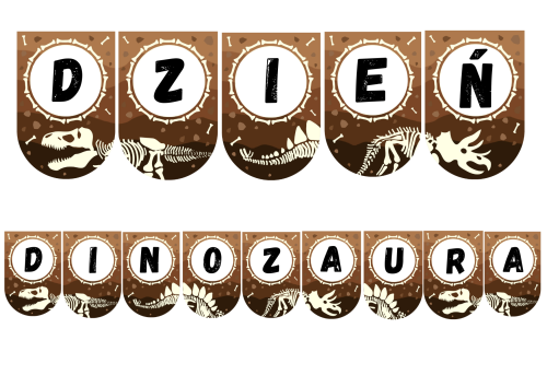 Dzień Dinozaura - Napis/ Girlanda