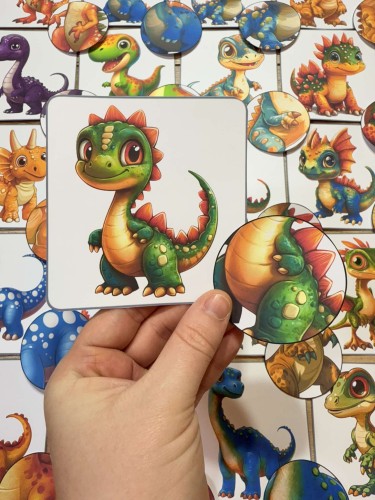 Dzień Dinozaura - Dopasuj Kółeczka 