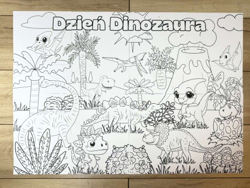 Dzień Dinozaura- Kolorowanka XXL