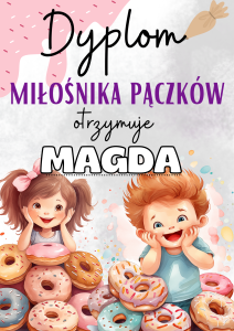 Tłusty Czwartek - Dyplom 1 z możliwością edycji imienia