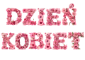 Dzień Kobiet- Napis/ Girlanda Różowa