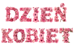 Dzień Kobiet- Napis/ Girlanda Różowa 