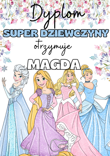 Dyplom (wzór 2) - Dzień Dziewczyny 