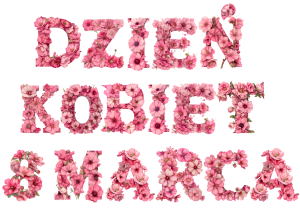 Dzień Kobiet- Napis/ Girlanda Różowa Dzień Kobiet  