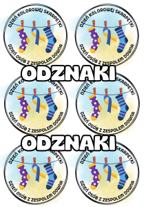 Dzień Kolorowej Skarpetki - Odznaki (wzór 1)